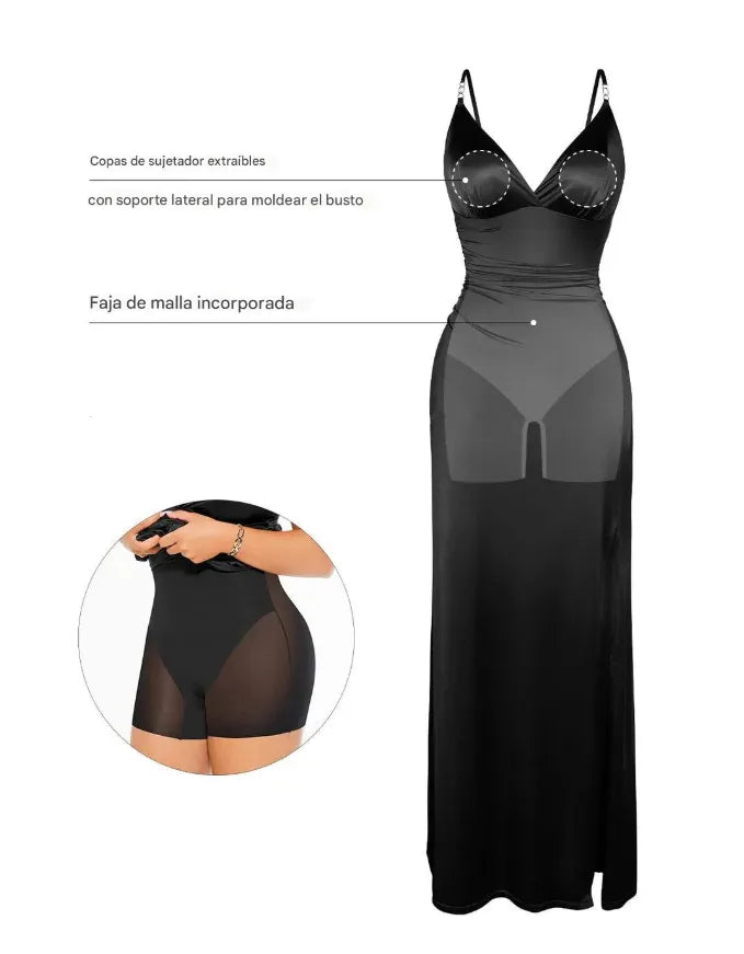 Vestido largo con control abdomen - Afrodita